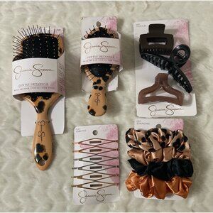 NEW Jessica Simpson Hair Styling 15 Pc Bundle Brushes-Pins-Claw Clips-Scrunchies